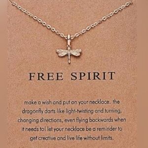 Free Spirit Gold Plated Dragonfly Necklace